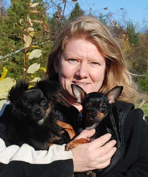 Leena med Joshua & Bleki